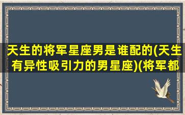 天生的将军星座男是谁配的(天生有异性吸引力的男星座)(将军都是什么性格)