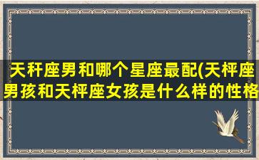 天秆座男和哪个星座最配(天枰座男孩和天枰座女孩是什么样的性格)