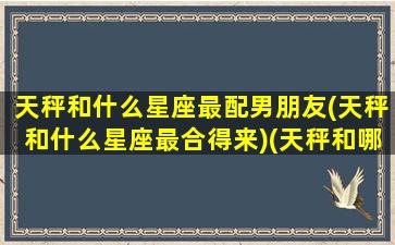 天秤和什么星座最配男朋友(天秤和什么星座最合得来)(天秤和哪个星座最搭配)