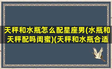 天秤和水瓶怎么配星座男(水瓶和天秤配吗闺蜜)(天秤和水瓶合适)