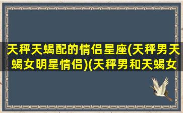 天秤天蝎配的情侣星座(天秤男天蝎女明星情侣)(天秤男和天蝎女的明星夫妻)