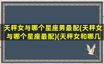 天秤女与哪个星座男最配(天秤女与哪个星座最配)(天秤女和哪几个星座男最配)