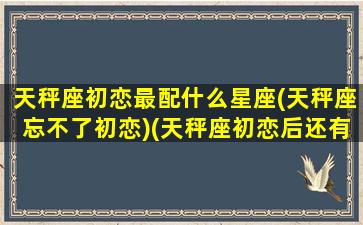 天秤座初恋最配什么星座(天秤座忘不了初恋)(天秤座初恋后还有没有真爱)