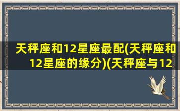 天秤座和12星座最配(天秤座和12星座的缘分)(天秤座与12星座的契合程度)