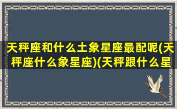 天秤座和什么土象星座最配呢(天秤座什么象星座)(天秤跟什么星座搭配)