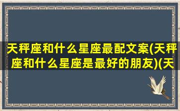 天秤座和什么星座最配文案(天秤座和什么星座是最好的朋友)(天秤座和什么星座最配做朋友)