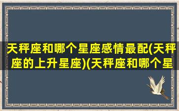 天秤座和哪个星座感情最配(天秤座的上升星座)(天秤座和哪个星座配对率最高)