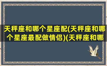 天秤座和哪个星座配(天秤座和哪个星座最配做情侣)(天秤座和哪个星座更搭配)