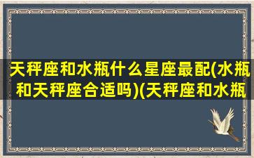 天秤座和水瓶什么星座最配(水瓶和天秤座合适吗)(天秤座和水瓶座配不配做情侣)