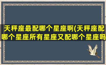 天秤座最配哪个星座啊(天秤座配哪个星座所有星座又配哪个星座吗)(天秤最配的星座排名)