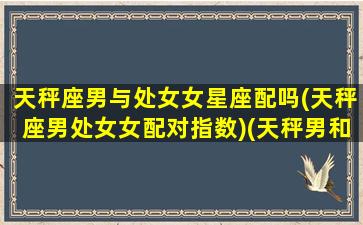 天秤座男与处女女星座配吗(天秤座男处女女配对指数)(天秤男和处女座女配对)