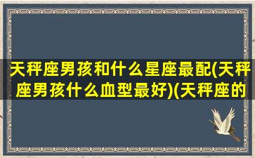 天秤座男孩和什么星座最配(天秤座男孩什么血型最好)(天秤座的男生和什么星座的女生最相配)