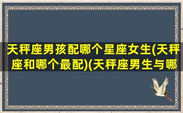 天秤座男孩配哪个星座女生(天秤座和哪个最配)(天秤座男生与哪个星座女生最配)