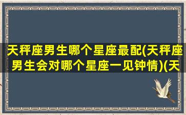 天秤座男生哪个星座最配(天秤座男生会对哪个星座一见钟情)(天秤座男生最匹配的星座)