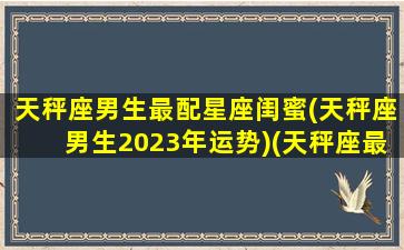 天秤座男生最配星座闺蜜(天秤座男生2023年运势)(天秤座最佳闺蜜男的)