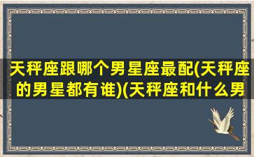 天秤座跟哪个男星座最配(天秤座的男星都有谁)(天秤座和什么男生)