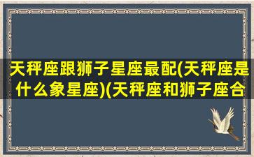 天秤座跟狮子星座最配(天秤座是什么象星座)(天秤座和狮子座合起来是什么星座)