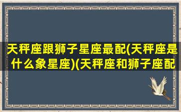 天秤座跟狮子星座最配(天秤座是什么象星座)(天秤座和狮子座配不配比率)