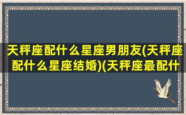 天秤座配什么星座男朋友(天秤座配什么星座结婚)(天秤座最配什么男明星)