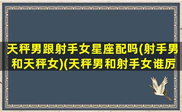 天秤男跟射手女星座配吗(射手男和天秤女)(天秤男和射手女谁厉害)