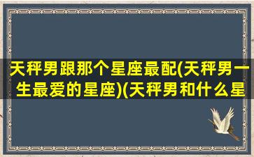 天秤男跟那个星座最配(天秤男一生最爱的星座)(天秤男和什么星座最配做夫妻)