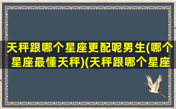 天秤跟哪个星座更配呢男生(哪个星座最懂天秤)(天秤跟哪个星座配对)