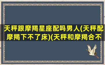 天秤跟摩羯星座配吗男人(天秤配摩羯下不了床)(天秤和摩羯合不合适)