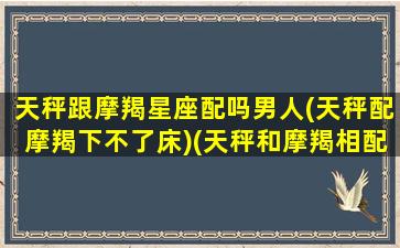 天秤跟摩羯星座配吗男人(天秤配摩羯下不了床)(天秤和摩羯相配吗)