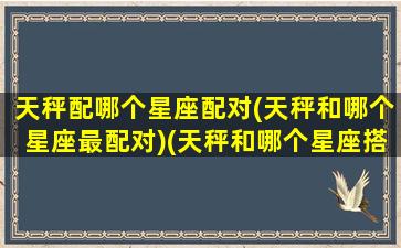 天秤配哪个星座配对(天秤和哪个星座最配对)(天秤和哪个星座搭配)