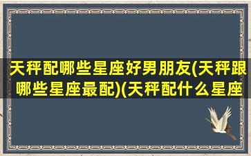 天秤配哪些星座好男朋友(天秤跟哪些星座最配)(天秤配什么星座恋爱)