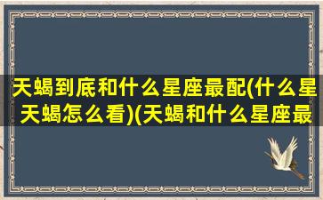 天蝎到底和什么星座最配(什么星天蝎怎么看)(天蝎和什么星座最配做夫妻)