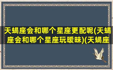 天蝎座会和哪个星座更配呢(天蝎座会和哪个星座玩暧昧)(天蝎座和那个星座一起玩儿会转运)