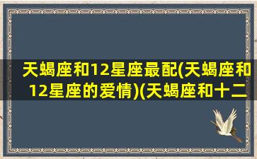 天蝎座和12星座最配(天蝎座和12星座的爱情)(天蝎座和十二星座谁最配)