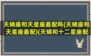 天蝎座和天星座最配吗(天蝎座和天星座最配)(天蝎和十二星座配对)
