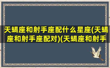 天蝎座和射手座配什么星座(天蝎座和射手座配对)(天蝎座和射手座的匹配程度)