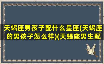 天蝎座男孩子配什么星座(天蝎座的男孩子怎么样)(天蝎座男生配什么星座的女生好)