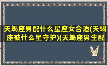 天蝎座男配什么星座女合适(天蝎座被什么星守护)(天蝎座男生配什么星座的女生好)