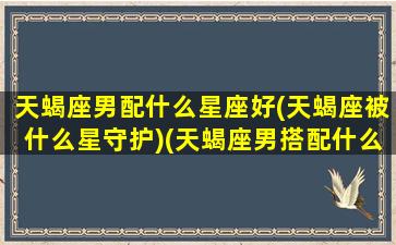 天蝎座男配什么星座好(天蝎座被什么星守护)(天蝎座男搭配什么星座最合适)