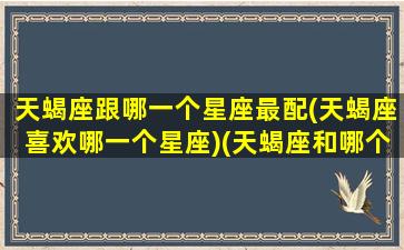 天蝎座跟哪一个星座最配(天蝎座喜欢哪一个星座)(天蝎座和哪个星座最合适相处)