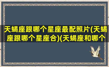 天蝎座跟哪个星座最配照片(天蝎座跟哪个星座合)(天蝎座和哪个星座更般配)