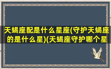 天蝎座配是什么星座(守护天蝎座的是什么星)(天蝎座守护哪个星座)