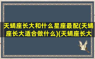 天蝎座长大和什么星座最配(天蝎座长大适合做什么)(天蝎座长大是干什么的)