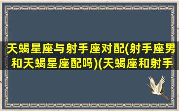 天蝎星座与射手座对配(射手座男和天蝎星座配吗)(天蝎座和射手座男配不配)