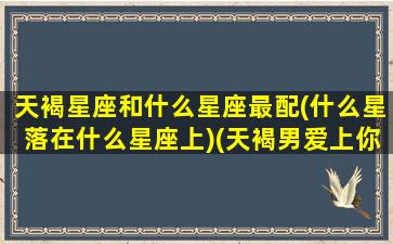 天褐星座和什么星座最配(什么星落在什么星座上)(天褐男爱上你的表现)