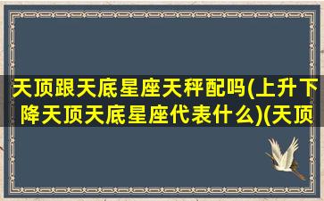 天顶跟天底星座天秤配吗(上升下降天顶天底星座代表什么)(天顶星座和天底星座相同的两个人相爱会怎么样)