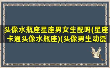 头像水瓶座星座男女生配吗(星座卡通头像水瓶座)(头像男生动漫帅气霸气水瓶座)