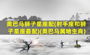 奥巴马狮子星座配(射手座和狮子星座最配)(奥巴马属啥生肖)