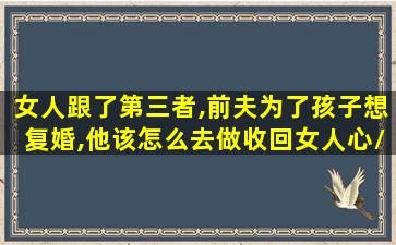 女人跟了第三者,前夫为了孩子想复婚,他该怎么去做收回女人心/女人跟了第三者,前夫为了孩子想复婚,他该怎么去做收回女人心-我的网站