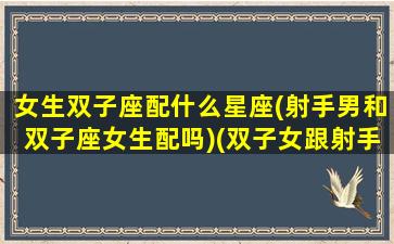 女生双子座配什么星座(射手男和双子座女生配吗)(双子女跟射手男在一起谁受伤比较深)