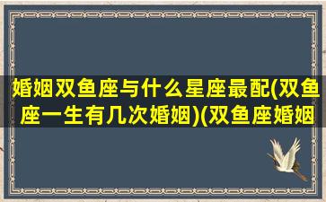 婚姻双鱼座与什么星座最配(双鱼座一生有几次婚姻)(双鱼座婚姻配对)